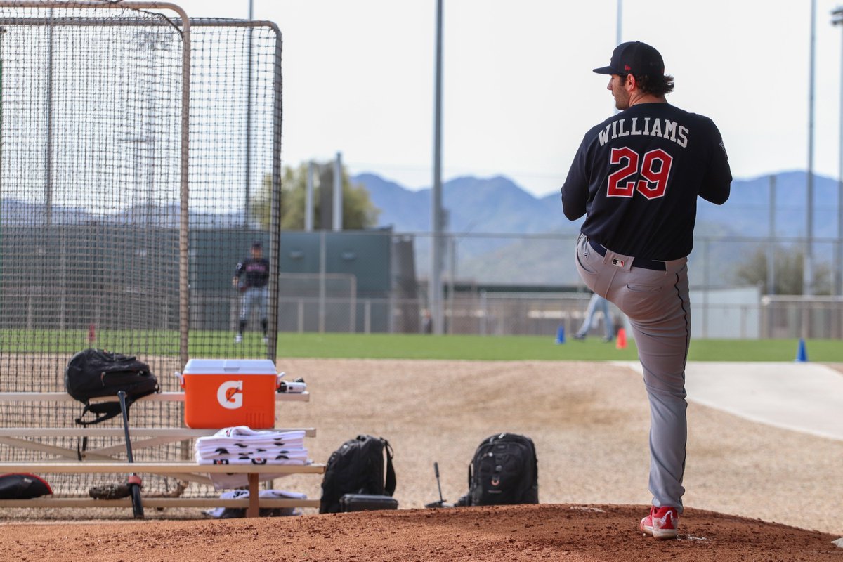 Justin L. on Twitter "Tanner Bibee and Gavin Williams throwing BP to