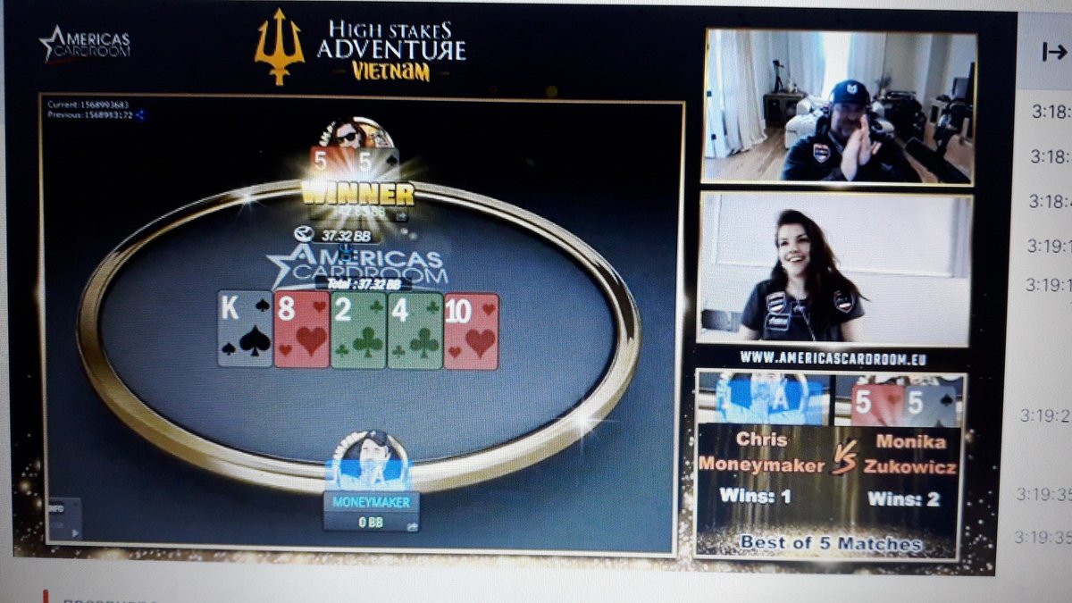Jackof8EG1's tweet photo. @Michael_Loncar @lucivan35315284 @ACR_POKER @Ebony_Kenney @katelinds @AnaMarquez86 @HeyMonia @HeyMonia vs @CMONEYMAKER last hand of round and last hand of duel 3-1
@CMONEYMAKER AJs One More Handed Done!GG! I am going to myself to sleep!
@HeyMonia 55 Let's Go! Nice ! Once! WOW! OUCH!
@ACRSTormers🌬🌪
@Michael_Loncar🎟🃏
#representing
#teamKickAss
#ACRGiveaway 🥳🎉🍀 https://t.co/oTZizIt6jc