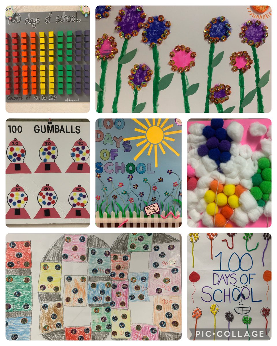 drthompsonEDU's tweet photo. 100 days of learning, laughter, and life @Centennial_LDSB This week grade 1 students @owltreemurphyta represented 100 in many ways. 💕 Happy 100th Day of School! @LimestoneDSB #BetterTogether #TimeFliesWhenHavingFun #100DaysOfSchool https://t.co/Ea0bCff5Uo
