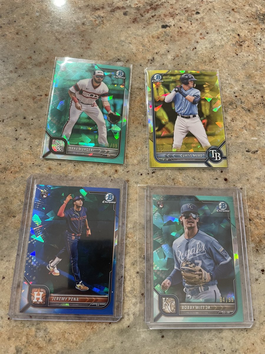 Looks like I caught a hot box with Bowman Chrome Sapphire. 3 color and 2 variations. <a href="/CardPurchaser/">Card Purchaser</a>