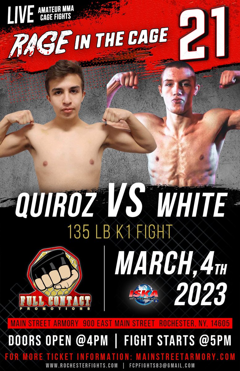 Rochesterfights's tweet photo. This will be the best fight card you can ever watch live in person, get your tickets now, https://t.co/EsYbTgOPdf #akamemorialservice #ChampionsLeague #gistlover #Mainstreammedien #nationalcomedyawards https://t.co/7ZxnNt7oTf