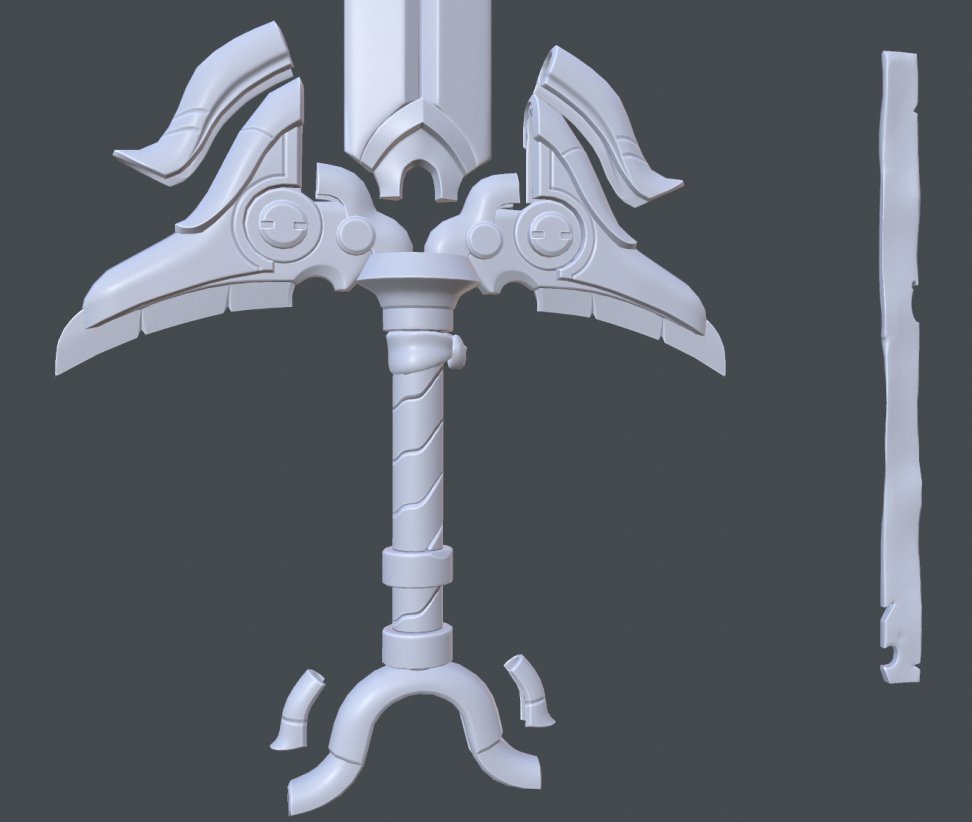 danglebob's tweet image. Makin' bakin'
Rainbow sword concept by @GuillaumeDelba1