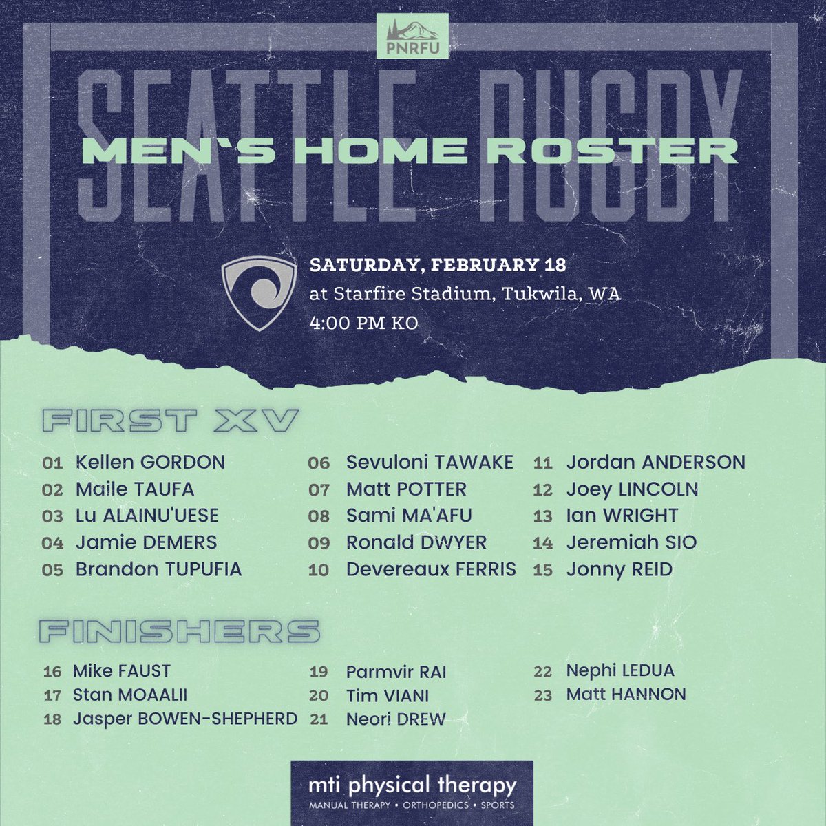 SeattleRugby's tweet image. It’s PNRFU Matchday tomorrow under the lights 🏟️

We take on the Eastside Tsunami ahead of the @SeawolvesRugby #MLR2023 Season Opener. Join us for an evening of #Seattle Men’s Rugby at @StarfireSports Stadium. #UpTheOrcas