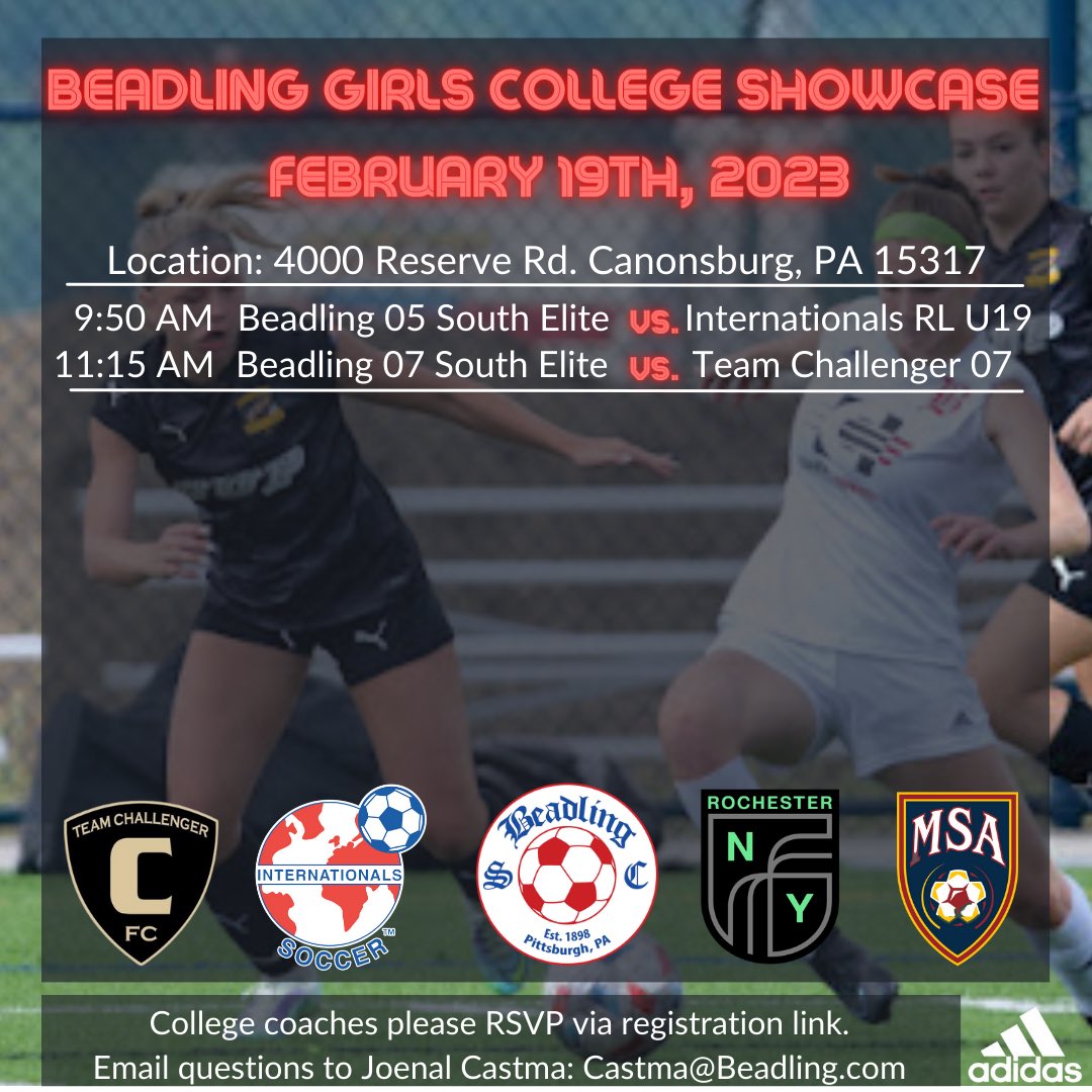 Here we go!

We are less than 24 hours away from our Girls College Showcase. We look forward to hosting great players/ clubs as well as all the college coaches who will be in attendance! Be on the lookout for glimpses of the Showcase all day tomorrow! #WearTheB