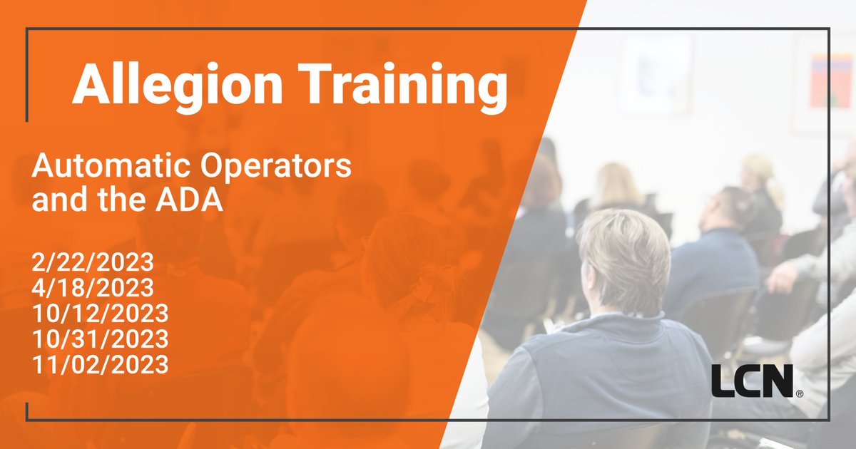 JohnA_Hemingway's tweet image. Low-energy automatic operators help buildings regulate and use doors. These operators help meet ADA accessibility requirements (ADA). 

Join us to learn about Low Energy Automatic Door Operators.

Click here: ms.spr.ly/60125nvVg

#LCN #ADARequirements #ADAAccessibility