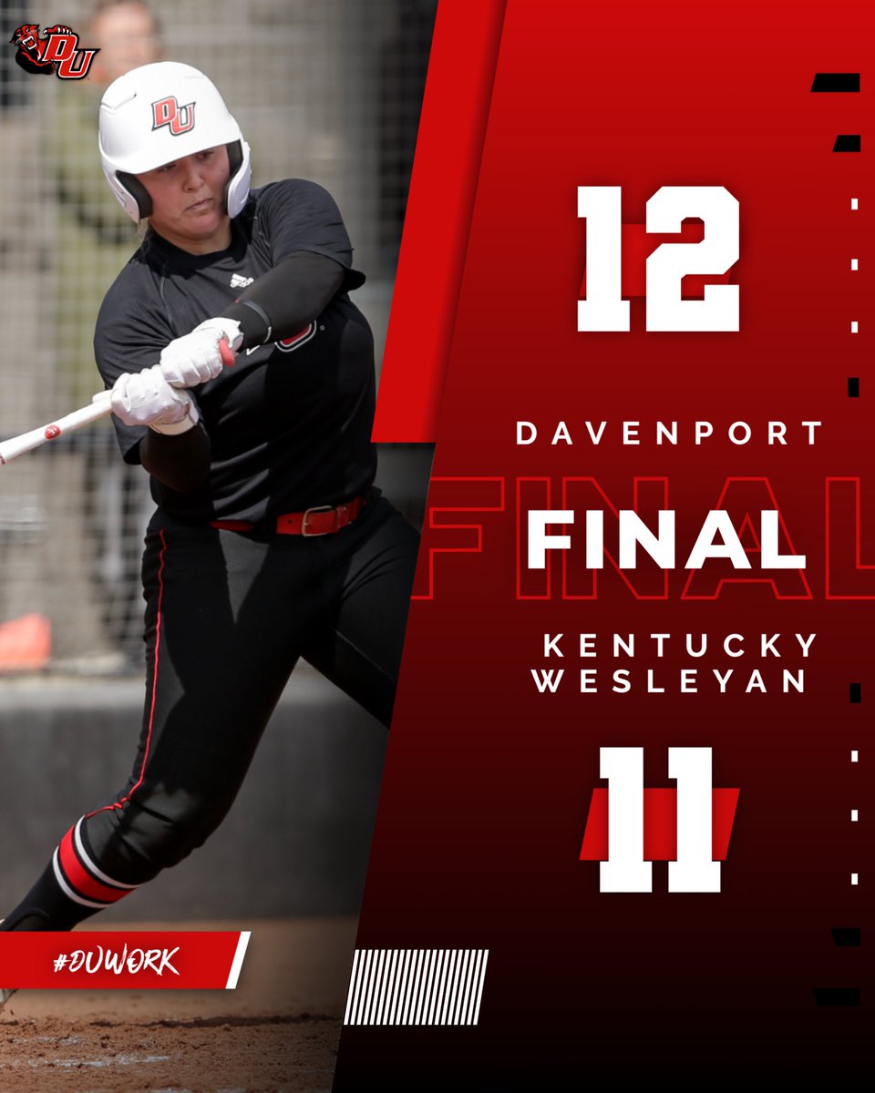 Davenport softball comes out on top in its season opener against Kentucky Wesleyan. Back in action tomorrow against Findlay (12 pm ET) and Indianapolis (2 pm ET). 

#DUWork