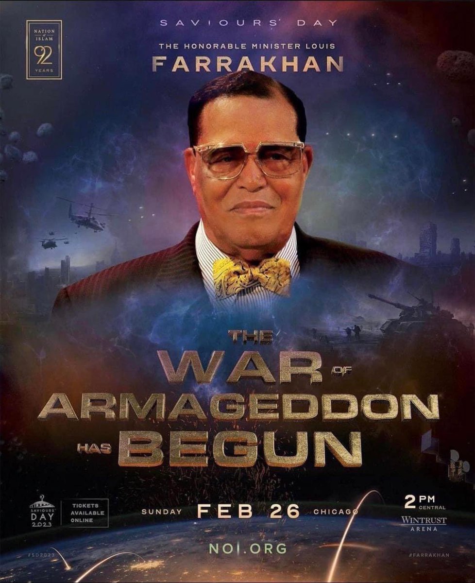 [Update] The Saviours’ Day 2023 Keynote Address tickets are officially SOLD OUT @ticketmaster. 

#Farrakhan #SD2023