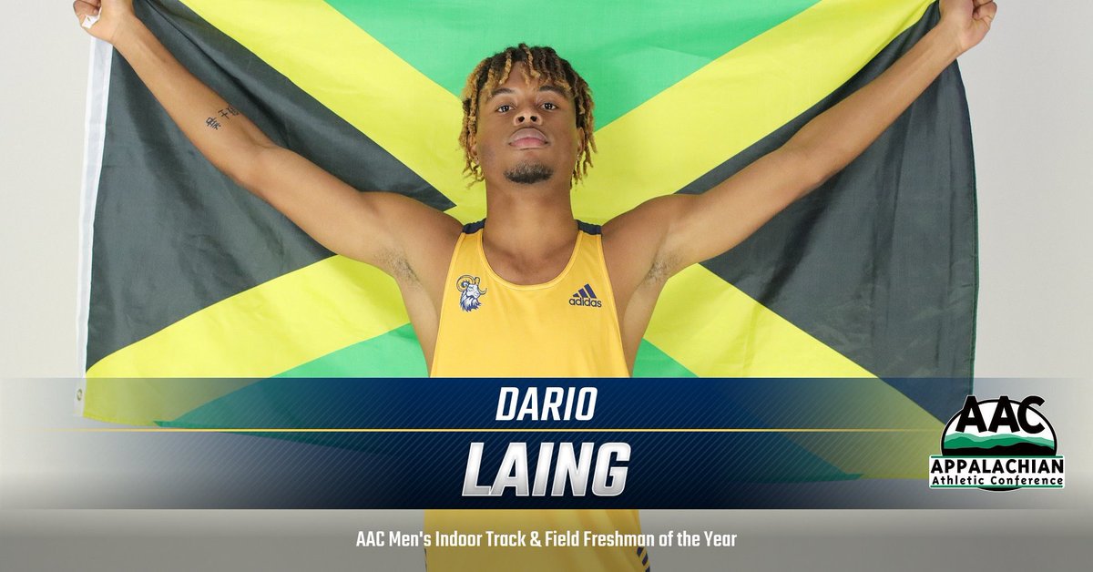 Congratulations are in order for <a href="/CIURAMSXCTF/">CIU XC and Track & Field</a>’s Dario Laing as he as been named the #AACMTrack Indoor Freshman of the Year! #ChargeOn