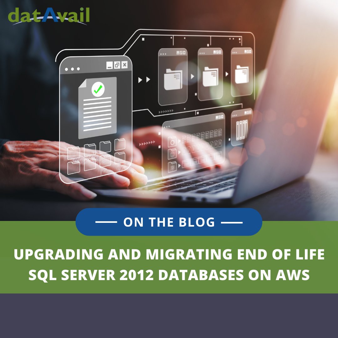 datavail's tweet image. If your #SQLServer database is reaching the end of life, now is the time to consider upgrading and migrating to a more modern platform. Please read our latest blog post on upgrading & migrating end-of-life #SQLServer2012 databases on #AWS now!
bit.ly/3xyZSxQ
#database
