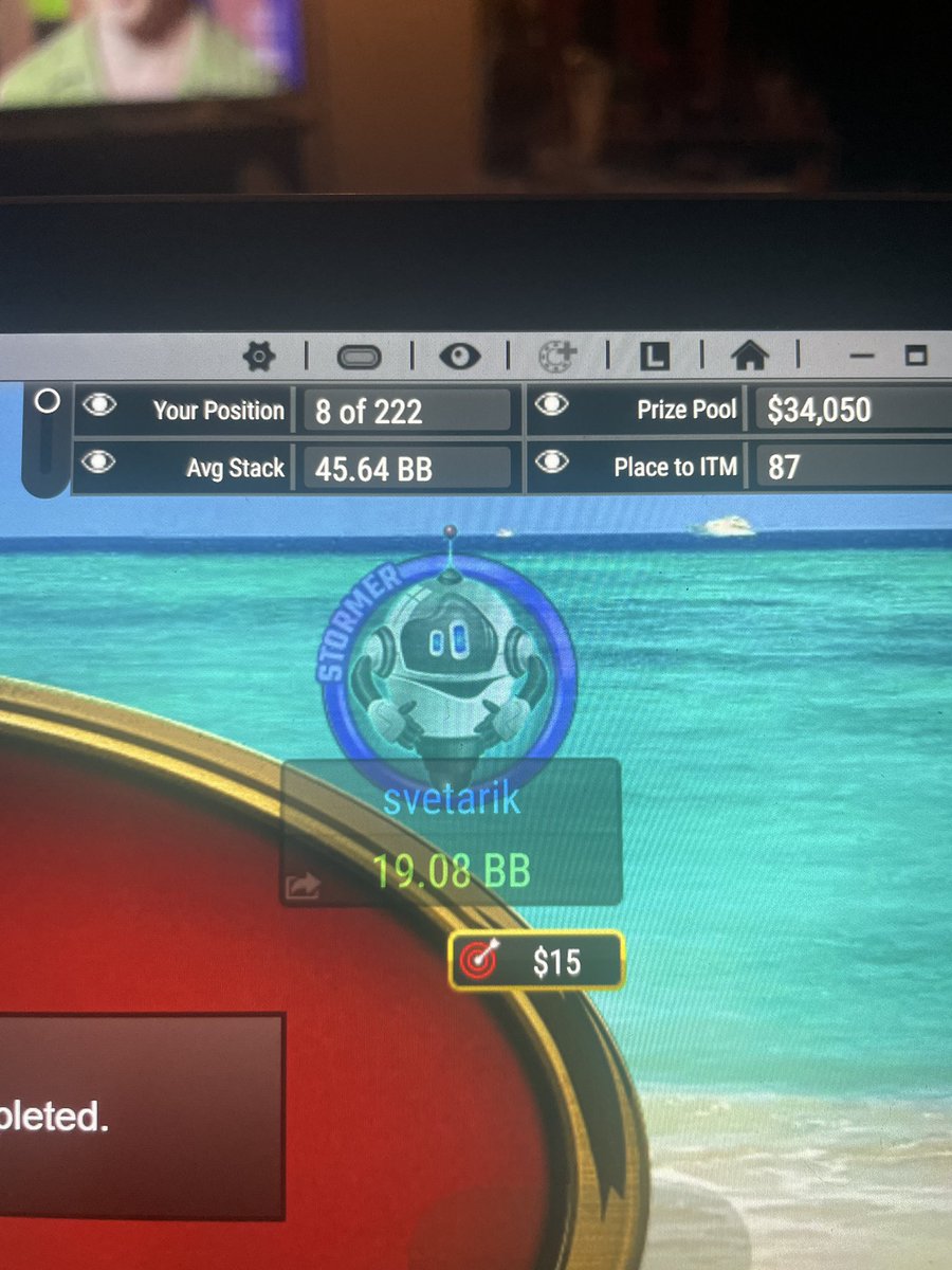 TuggernutzPoker's tweet photo. OSS #118L PKO 25k GTD. Running good. @Michael_Loncar @ACR_POKER #acr https://t.co/FhDfKel4OK