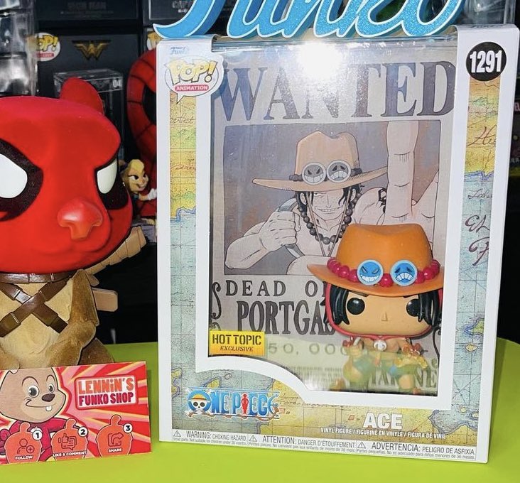 Funko Pop! Poster Cover - One Piece - Portgas D. Ace Wanted #1291