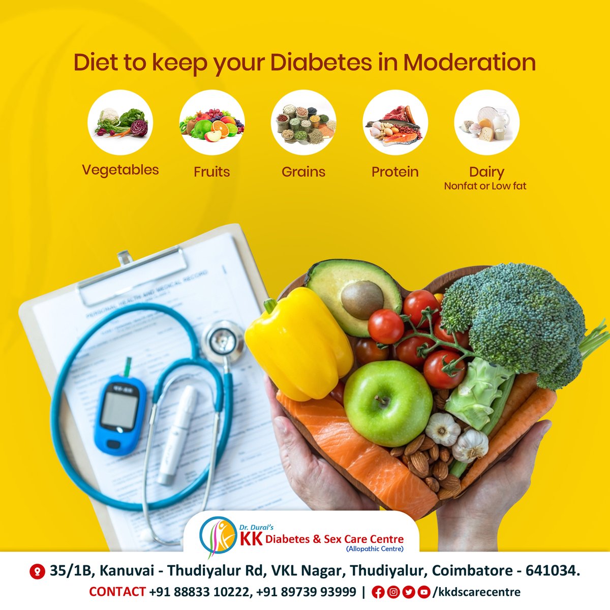 kkdscarecentre's tweet photo. If diagnosed with diabetes, diet is an important means to moderate the condition since the glucose in our body comes from the food we eat. Healthy-eating is the best way to keep your diabetes in check.

#diabetes #diabetesawareness #diabeteslife #diabetesproblems #diabetescare https://t.co/0XfQfYQUEZ