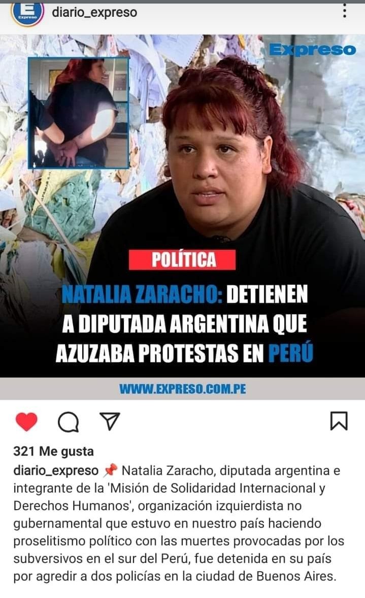pachy0210's tweet photo. Esta mujer ha sido detenida en su País Argentina, en el Perú se hizo pasar como integrante de la falsa Misión de derechos humanos! Allá la meten presa y acá, se le protege! @congresoperu @PoliciaPeru @CCFFAA_PERU @CIDH @presidenciaperu @PGE_Peru https://t.co/nKNqpoAPYR