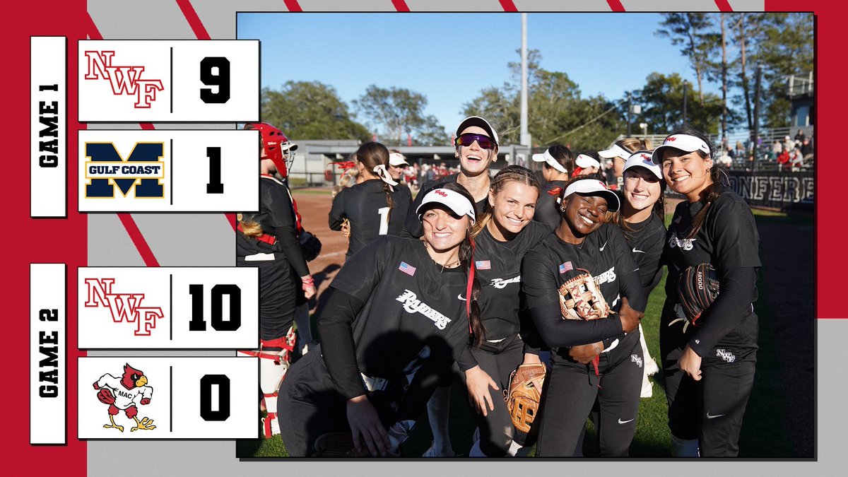 🥎RAIDERS WIN X2🥎
Rycca Hinton: CG, 1 H, 12 K
Kassidy Hood: 3 RBIs
Abigail Pippen: Grand Slam
Maycie Hardy: 3 RBIs
Sophia Jones: 3-4