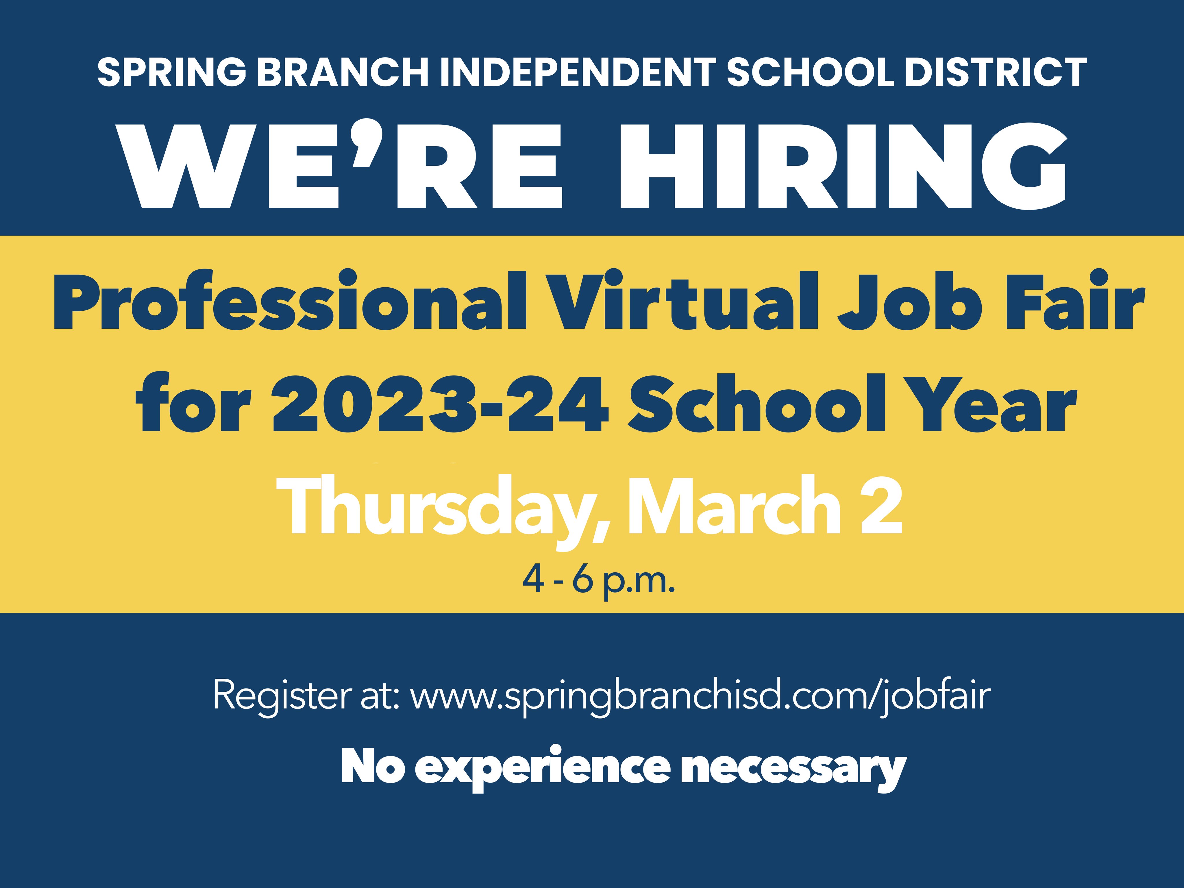 Spring Branch ISD on Twitter "Join us for SBISD’s Professional Virtual