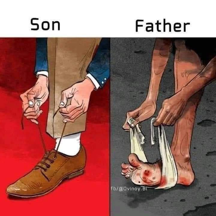 "ما مِن خَير أنا فيه إِلّا وبصمة أَبِي عليه."