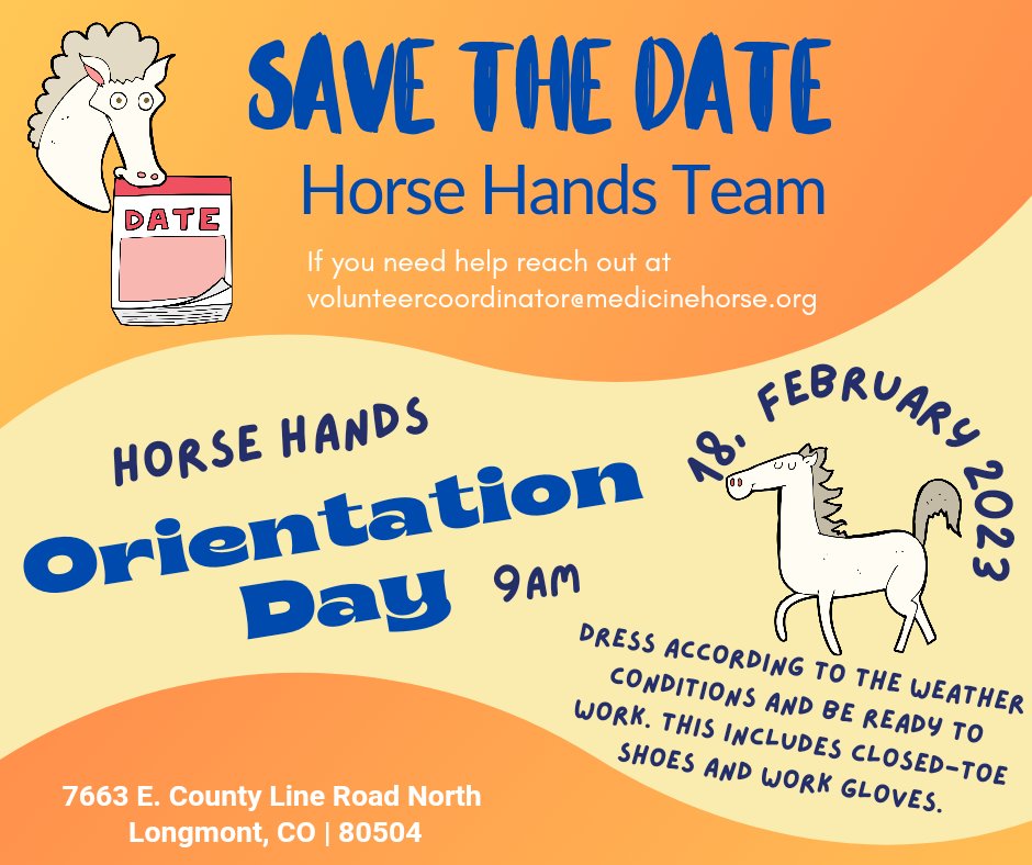 We're training new horse handlers TOMORROW! If you're interested and haven't signed up yet, we'd love to have you join us. Make sure to wear closed-toe shoes that you don't mind getting muddy. 

Sign up to join us here: m.signupgenius.com/#!/signUps/fin….