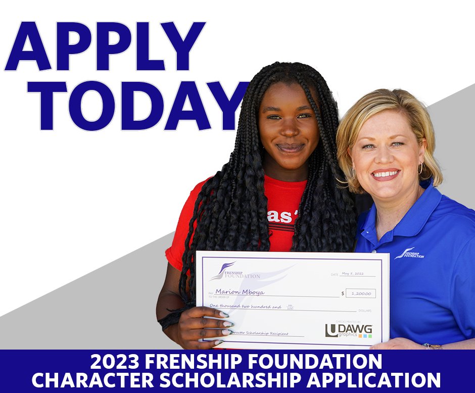 Frenship_FFL's tweet photo. 2023 Frenship Foundation Character Scholarship application is OPEN! These are awarded to @FrenshipHS seniors who exemplify the Frenship Way by serving others, exhibiting good moral character, &amp; being a leader among their peers. 

DEADLINE: March 10
APPLY: https://t.co/QkwbVO3JBt https://t.co/pdfPe1WwPs