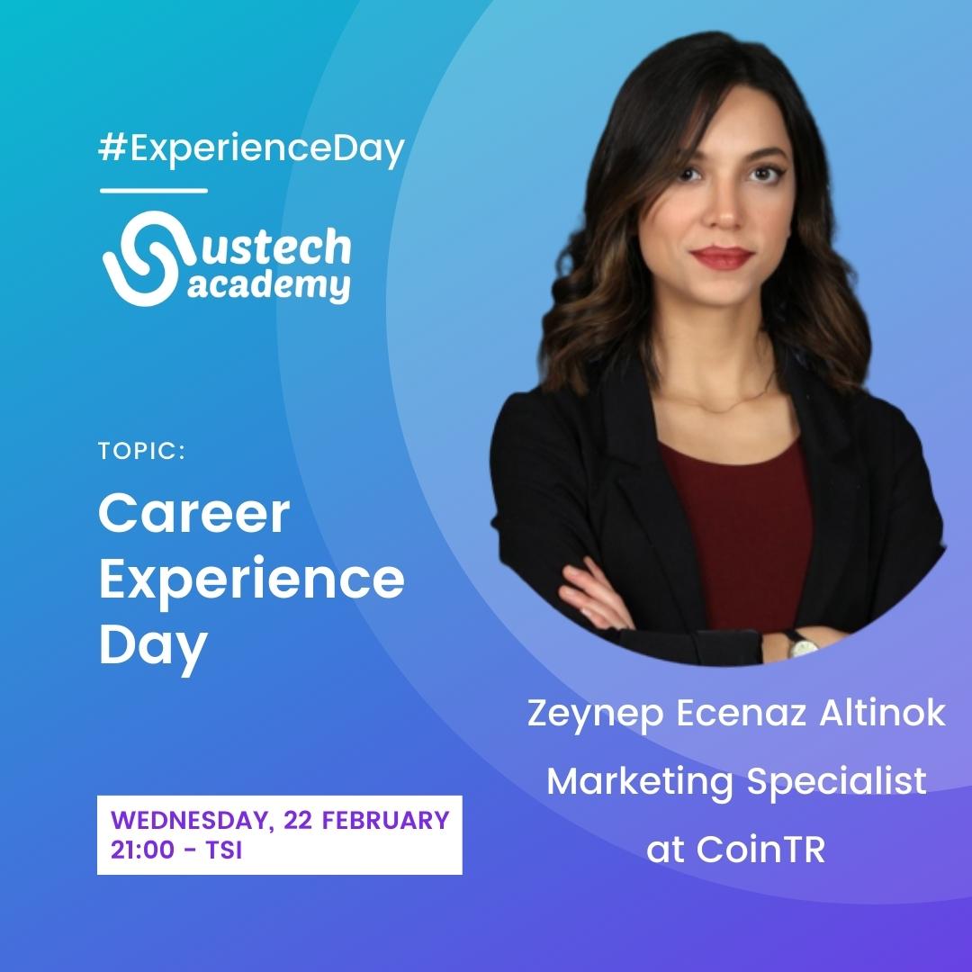 USTechacademy's tweet photo. We host @zecenazaltinok on @USTechacademy 's #careerday. Join us. 

#blockchain #web3 #NFT #experienceday #USTechAcademy #blockchaindeveloperbootcamp #cryptocurrency https://t.co/apzEcaNjso