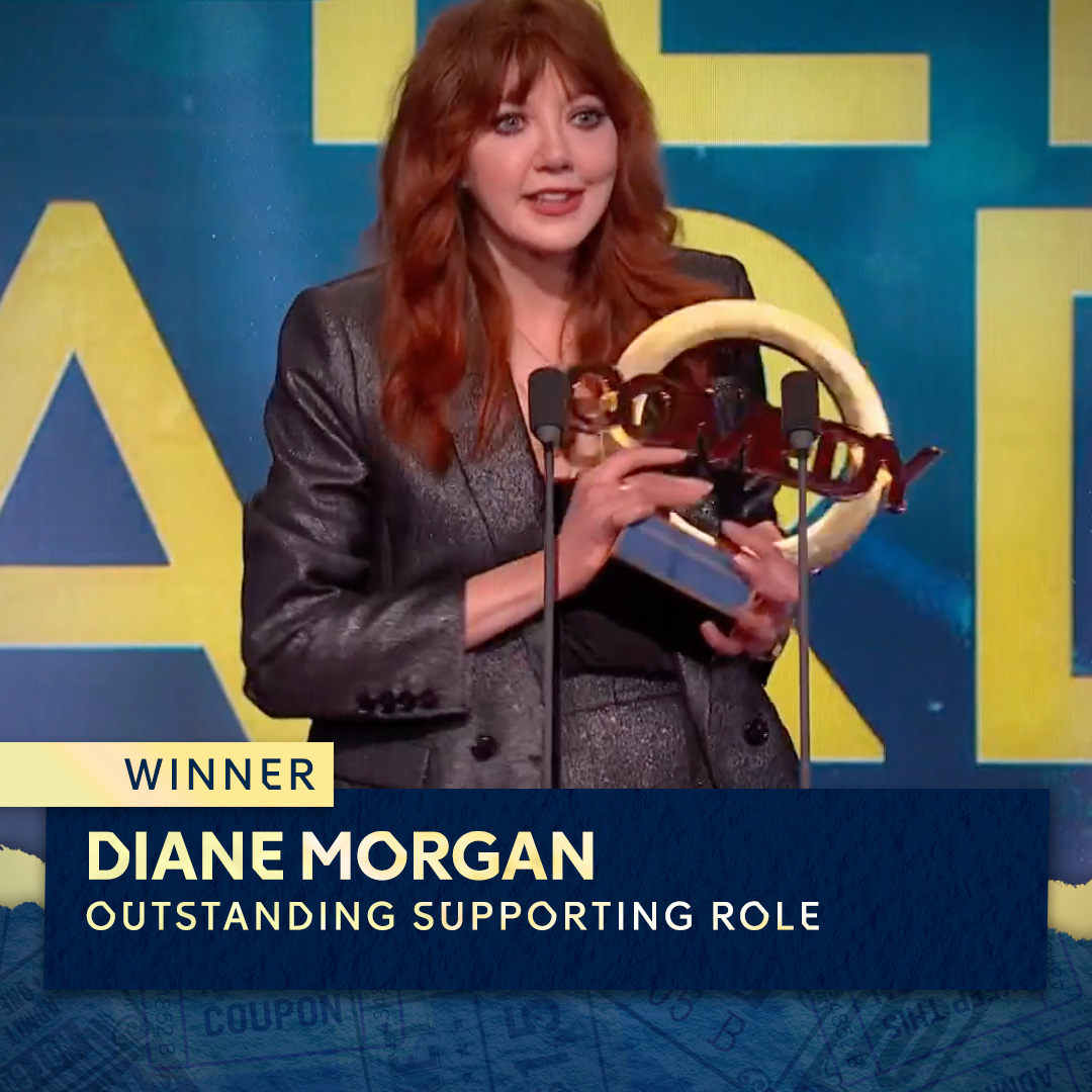 Channel4's tweet photo. The winner of the Outstanding Supporting Role award is *pause for tension*... @missdianemorgan! #NationalComedyAwards https://t.co/mZNqYDuALM
