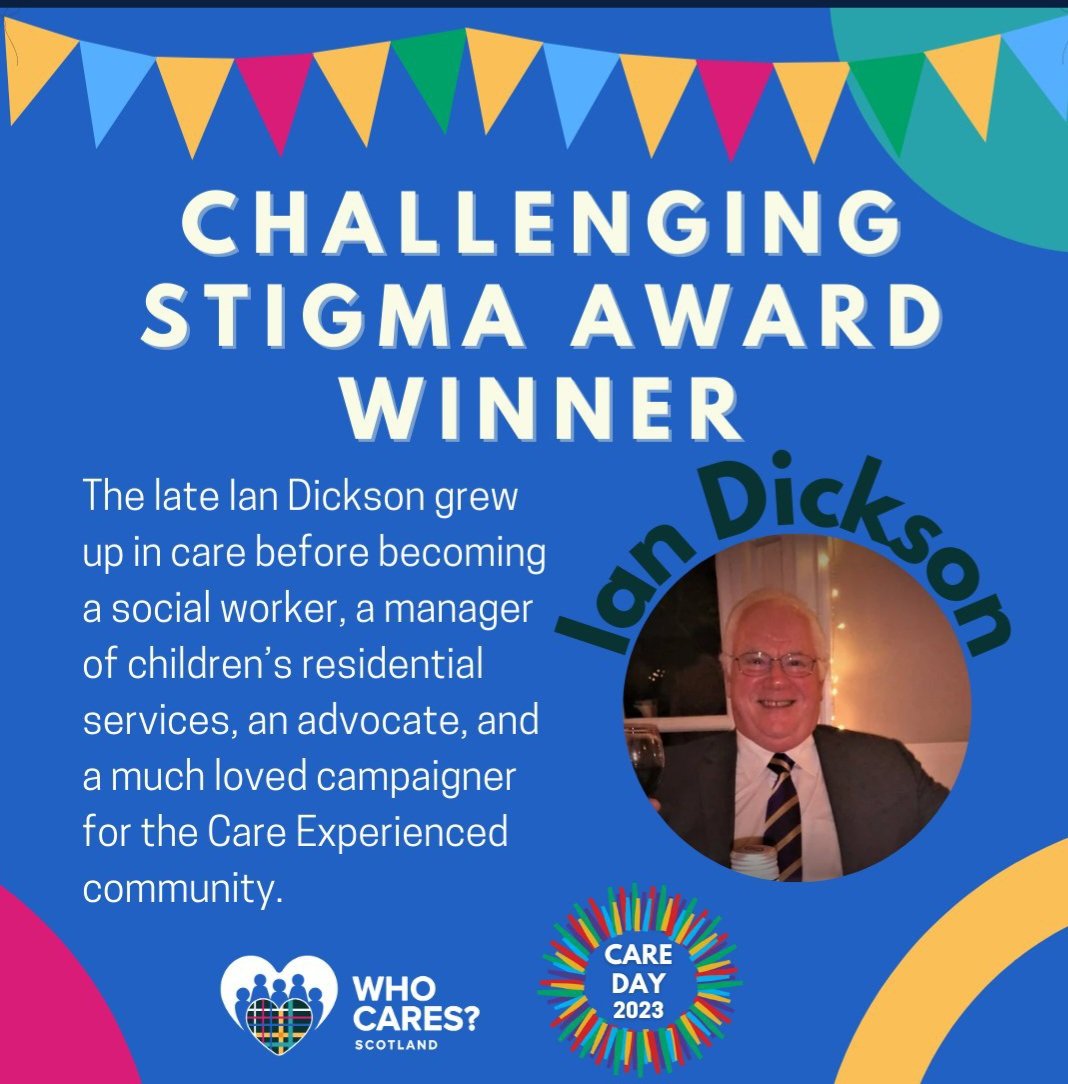 Thank you @whocaresscot for inviting me and @katielynch63 to accept this award on Ian's (@IDickson258) behalf. It was such an honour. He would have absolutely loved seeing everyone having such a wonderful evening.