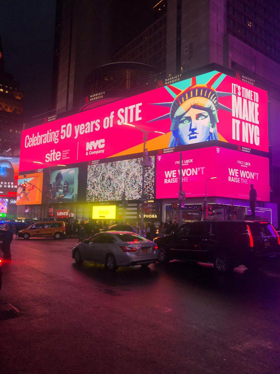 Celebrating #SITE50 in the city where it all began, right in Times Square!