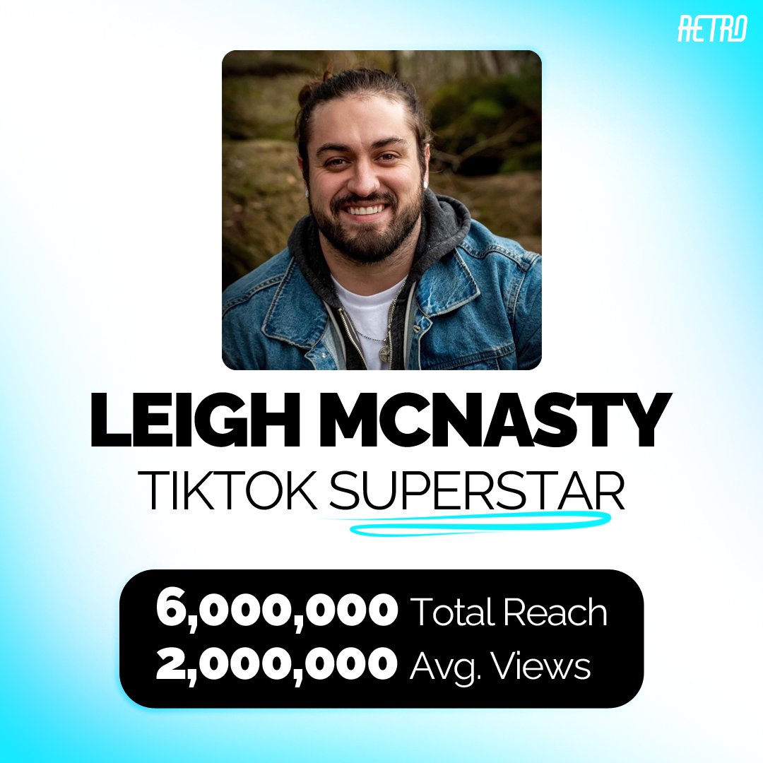 Leigh McNasty has joined the Retro family! 

Known for his comedy, creativity, and goofy content he quickly has become a widely recognized creator all across the web!

⁩ Welcome <a href="/leigh_mcnasty/">Leigh McClendon</a> 

Learn More: retromgmt.org/leighmcnasty