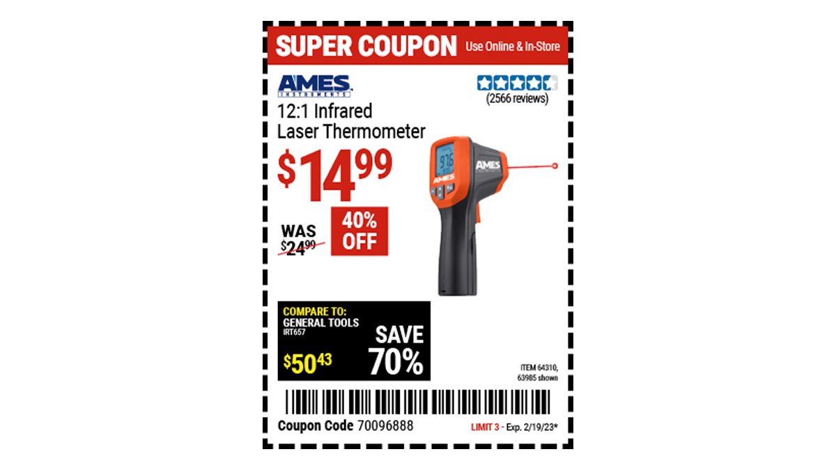 Harbor Freight on Twitter "Buy the AMES 121 Infrared Laser