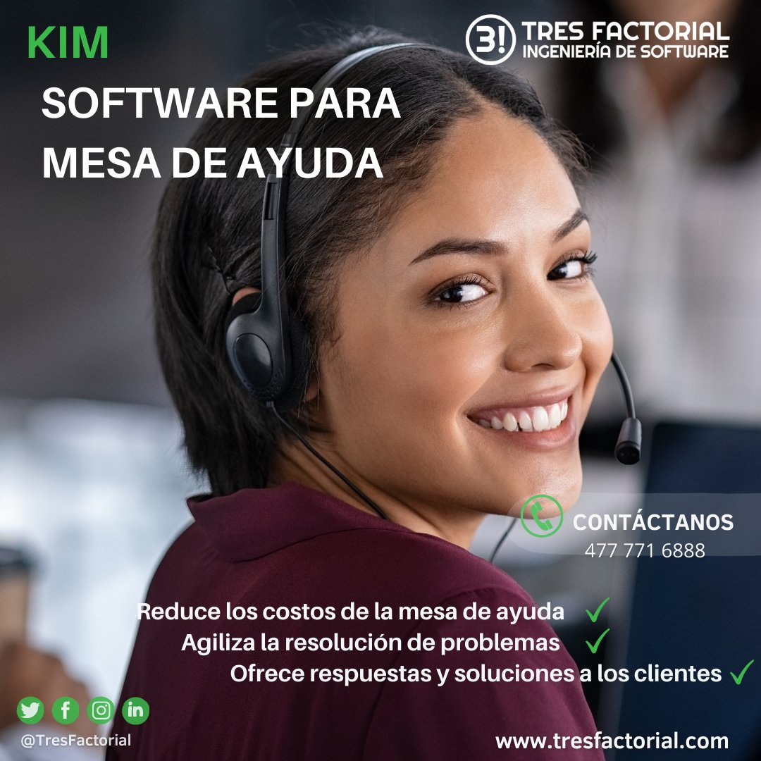 tresfactorial's tweet photo. Proporciona una gran visibilidad y un control central al tratar los problemas de TI para garantizar que las empresas no sufran tiempo de inactividad.

Kim Software para mesa de Ayuda.
Contáctanos: 
https://t.co/Fz4TpFRXqK
4777716888 

#software #tresfactorial #mesadeayuda #ti https://t.co/bicouKClHg
