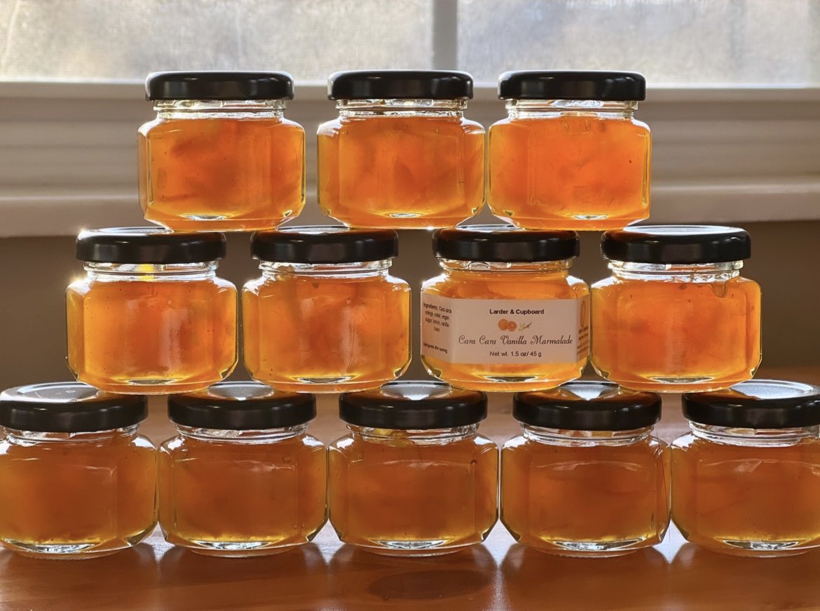 Larder_Cupboard's tweet photo. These little cuties getting labeled, banded, and boxed up for a special client. They are just the perfect size!
#MiniJar #Marmalade https://t.co/43ml1MNxv5