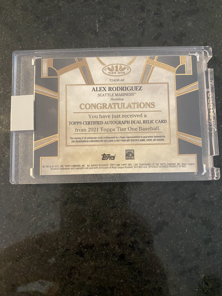 TheCardCop's tweet image. 21’ Topps Tier 1 ARod Patch Auto Seattle $125 @sports_sell @CardboardEchoes @HobbyConnector