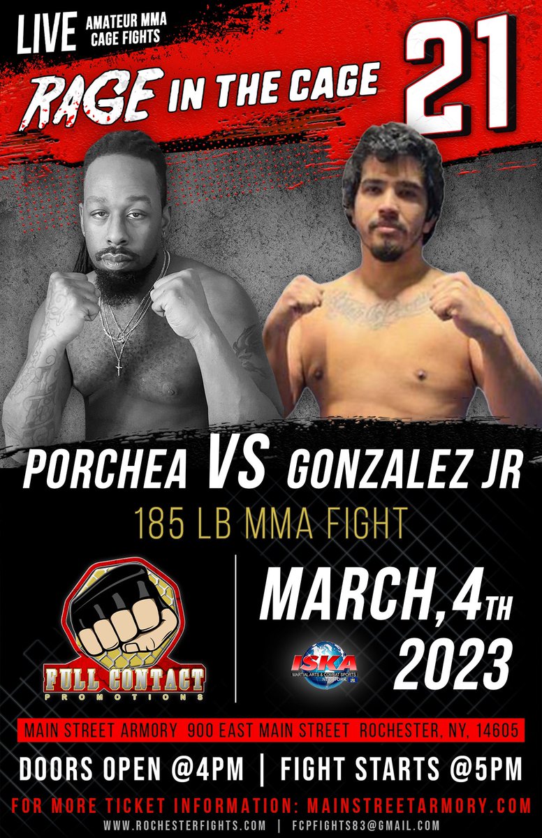 Rochesterfights's tweet photo. Rage in the Cage 21 is going to be absolute war in the cage get your tickets now https://t.co/EsYbTgOPdf #AntManAndTheWasp #HappyBirthdayJhope #loveisland #fights4life #UFC https://t.co/MHXJqs8YIu