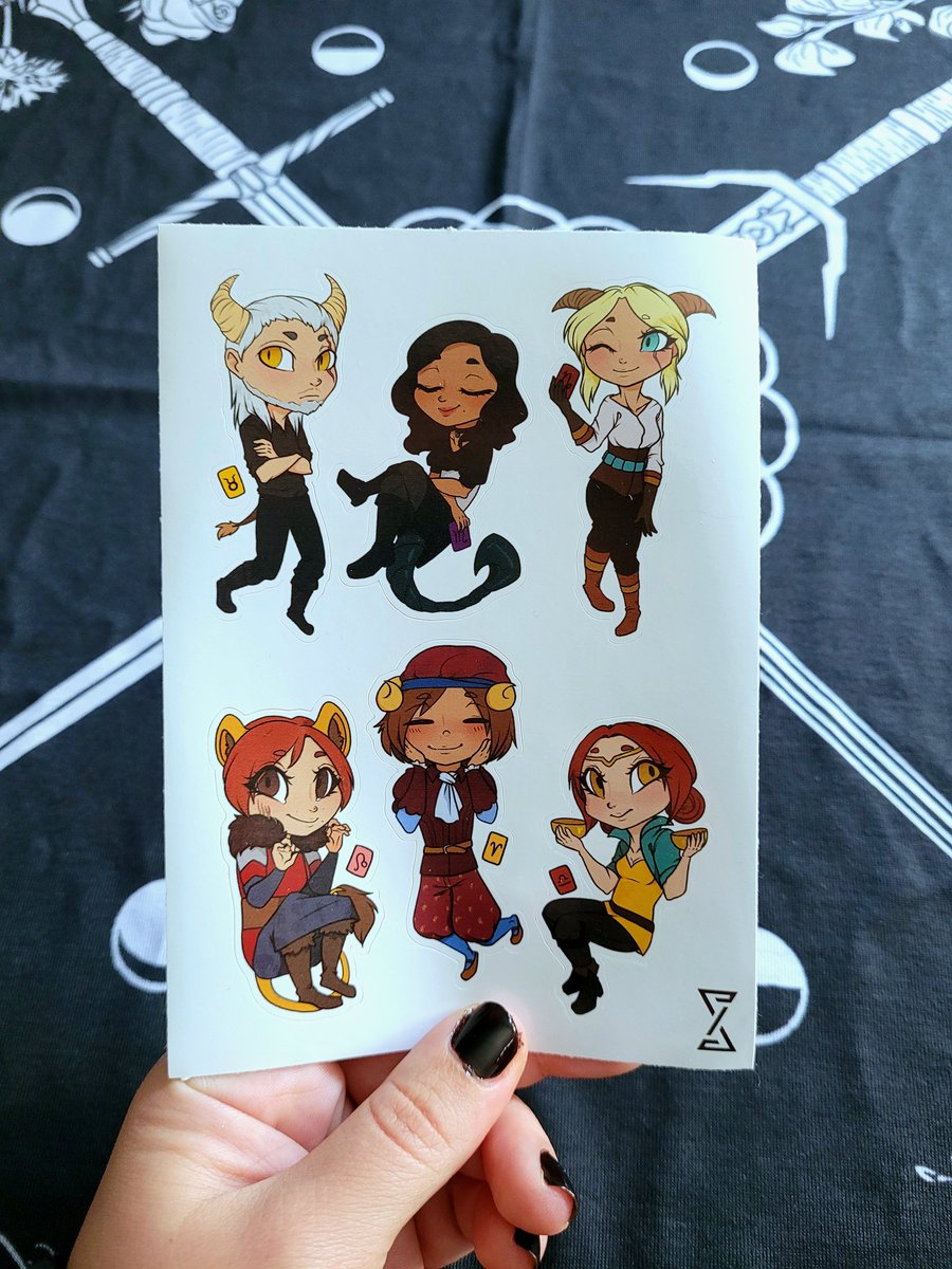 witcherTarot's tweet photo. You can carry Geralt and his companions everywhere with this stickers sheet! ✨
Made by @johannacantsing and printed with @ZapCreatives 

#TheWitcher #fanproject https://t.co/H8iLHtk4wt