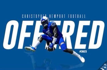So very grateful and humble to receive an offer from Christopher Newport University (CNU)!!!  Thank you for this amazing opportunity! <a href="/coachpcrowley/">Paul Crowley</a> <a href="/coachatsmith/">Alex Smith</a> <a href="/cnu_football/">CNU Football</a> <a href="/TheViewFootball/">MV Wildcats Football</a>