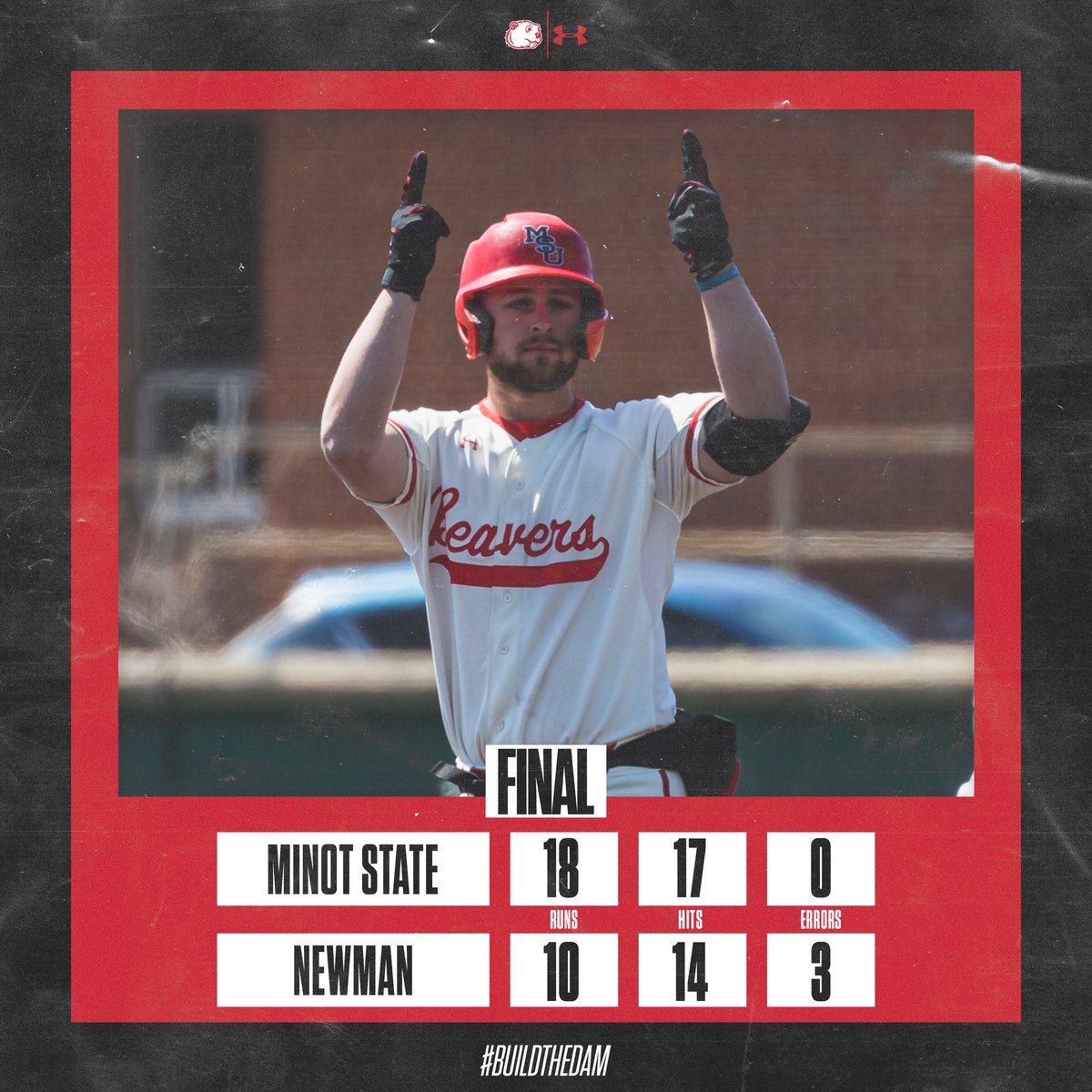 🚨THAT'S A BEAVER WIN🚨
We take care of business in Game 1 at Newman! A 17 hit, 4 homer day sends us in to tomorrow's doubleheader.

#BuildTheDam | #OnwardBeavers