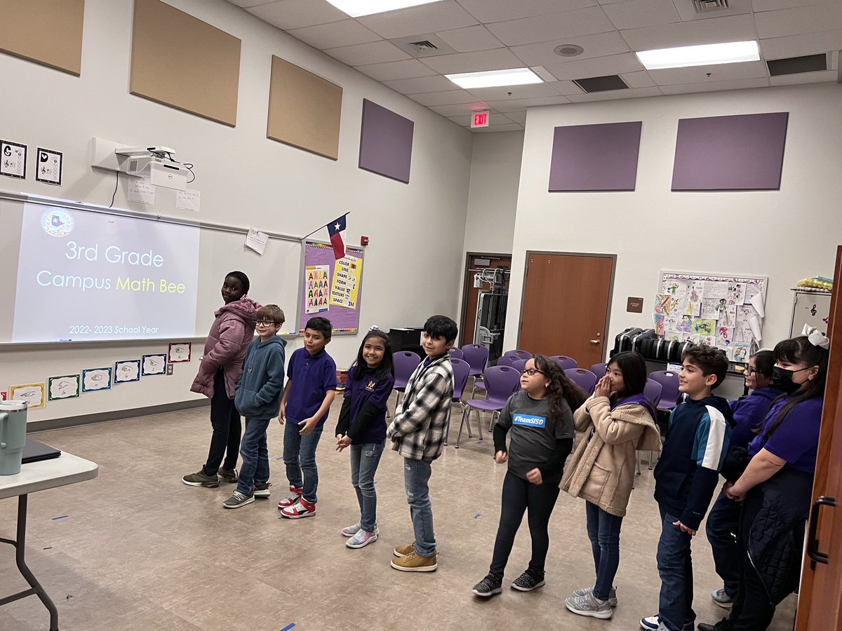 cperez_phe's tweet image. The best place to Bee 🐝 @PurpleHeart_ES #TeamSISD #MathBee 
Our Heroes showed off what amazing mathematicians they are 💜
Thank you so much @PCamarillo_PHE @dmorrison_PHES for helping and encouraging our kiddos today! ✨