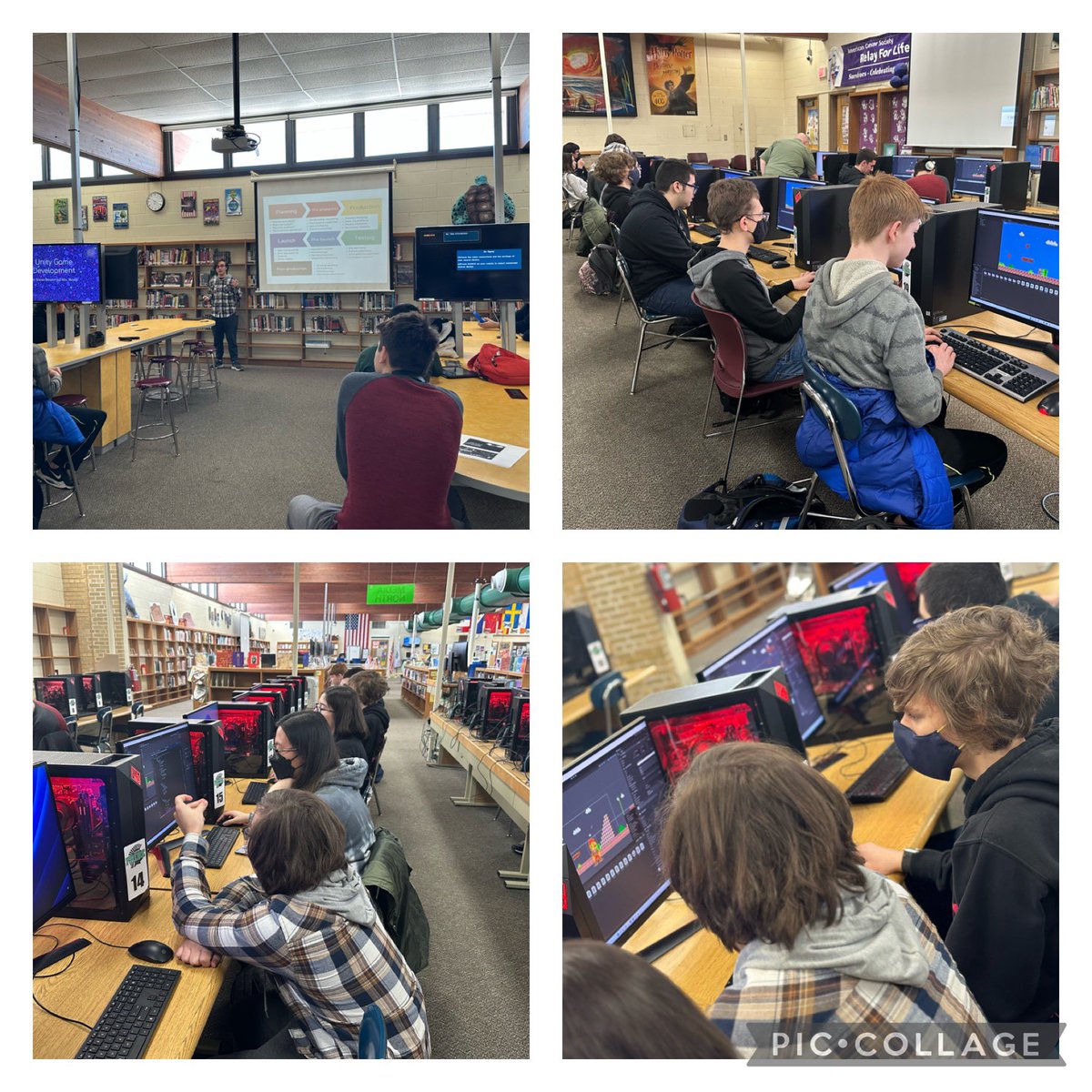 iTeam member Kieran Bennett led a Cool Day session on Unity Game Development. Students learned about game development and had the opportunity to interact with a game he built. Awesome job Kieran! #olchspride