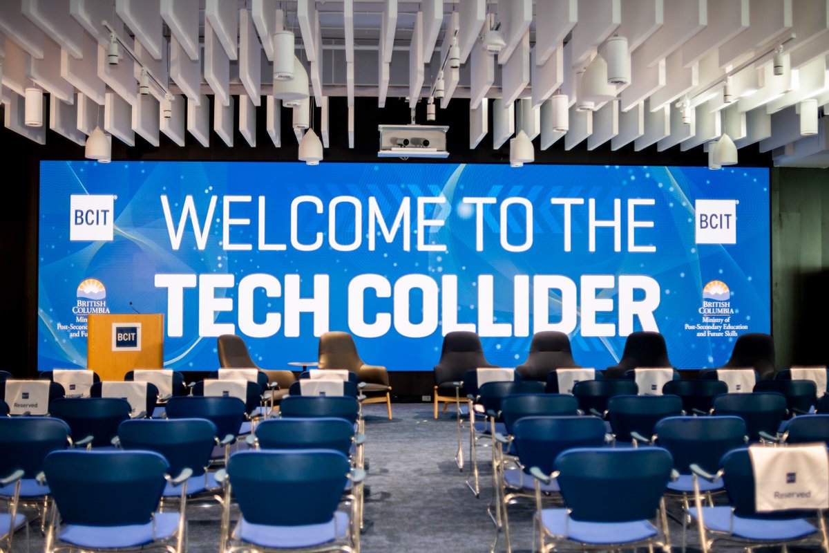 BCITbusiness's tweet photo. @bcit has officially opened Tech Collider at its Downtown Campus in Vancouver to connect students and industry professionals and solve real-world challenges. It also provides classrooms and lab spaces, makerspaces, flexible conferences, and learning spaces for up to 250 people. https://t.co/9UBFtct9OC