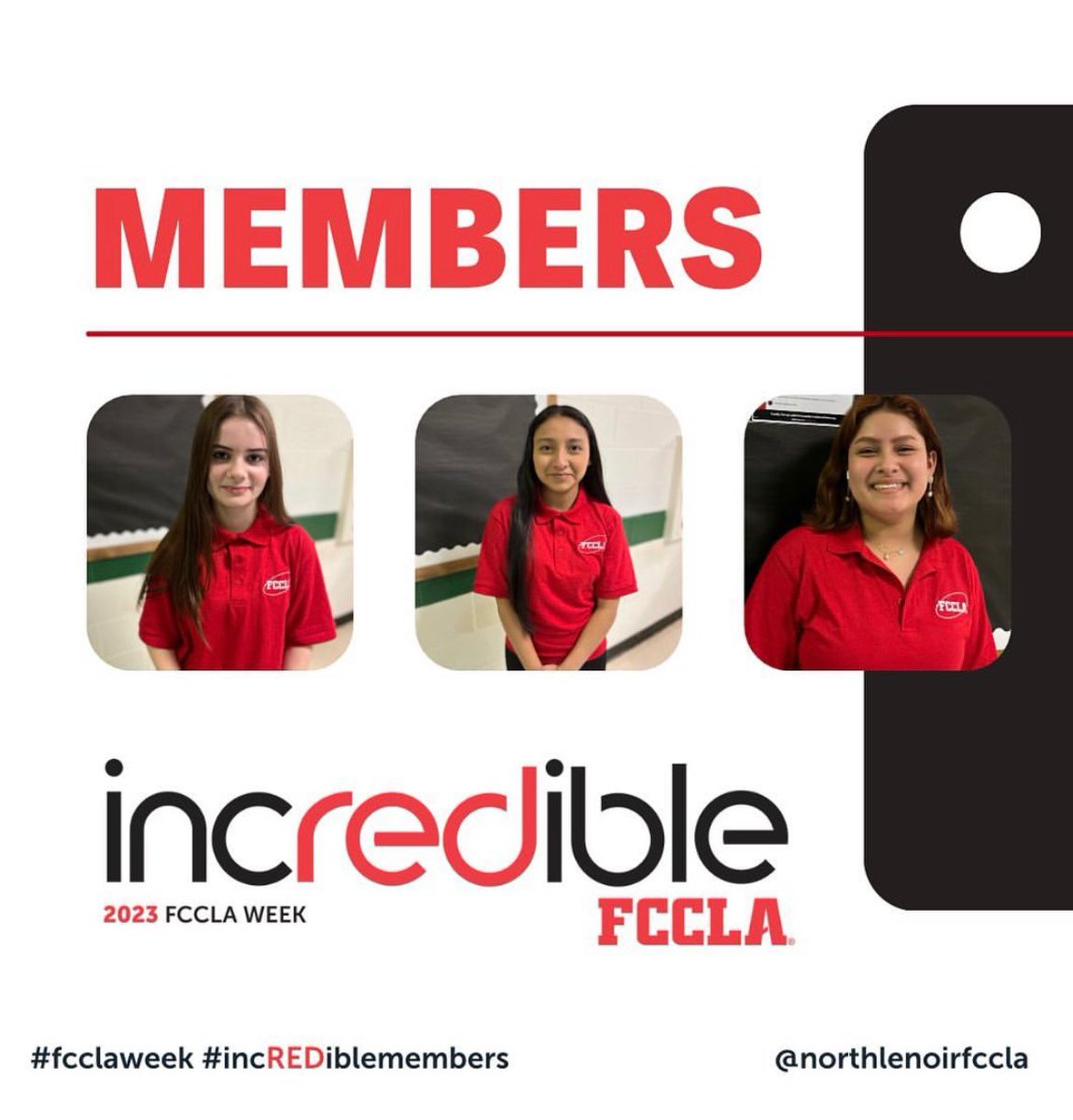 Happy #FCCLAfriday, #NCFCCLA! We've loved seeing your #FCCLAweek photos. Here are some of the #incREDible chapter members and advisers who are part of our #FCCLAfamily.