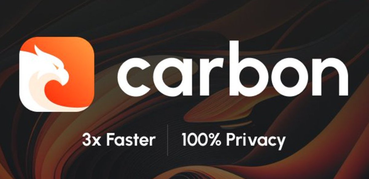 cryptogems555's tweet photo. This is another moonshot!

#Carbon $CSIX 

The Fastest Web 3 Browser • Decentralized • AdBlock • 100% Privacy • Multichain Wallet #BrowsetoEarn

https://t.co/VvCbWtlQcs

Web: https://t.co/vwCj8kOeaL

Tg: https://t.co/tpglKfGrJd https://t.co/uwxnMl5RW4