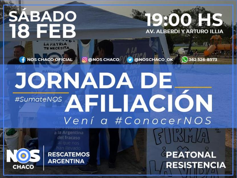 chaco_nos's tweet photo. Vení a #ConocerNOS anímate y Sumate al Rescate de Argentina 🇦🇷
#AfiliateNOS #ReconquistemosArgentina https://t.co/rkJ6gaDZlH