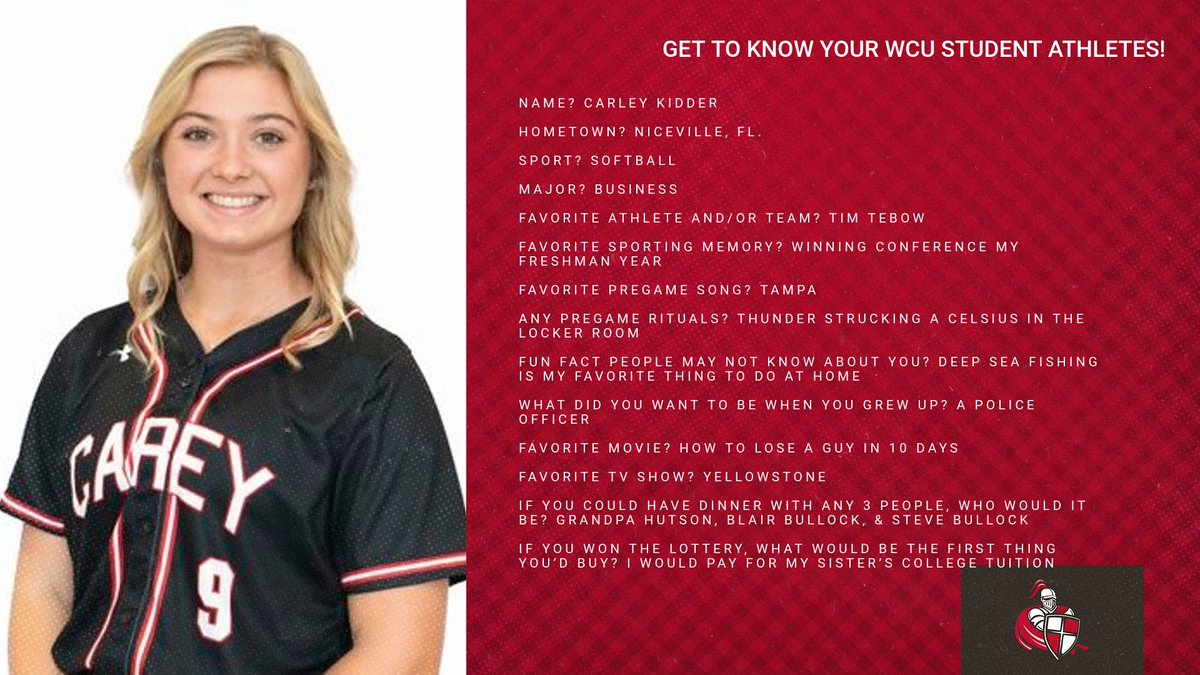 CareyAthletics's tweet photo. Get to know your WCU student athletes! https://t.co/ifvkUC1Rfe