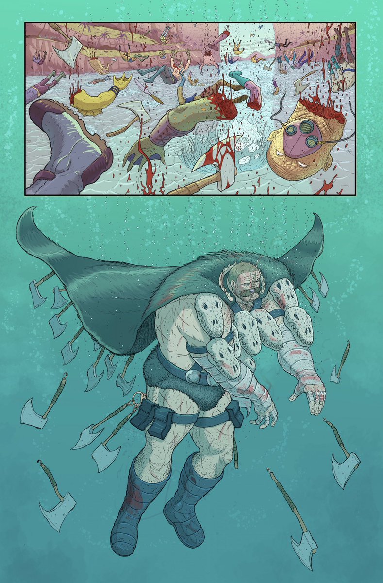 I’ve jumped in to help finish off colors on #AxWielderJon with the mighty <a href="/TheComiKen/">Ken Nsidinanya🇳🇬 | 🖼️ Commissions OPEN | DM Me</a> in studio with me grinding away (while I wait on the remarque/signature sheets from the printer). We are so close now. #KaroshiComics Progress…