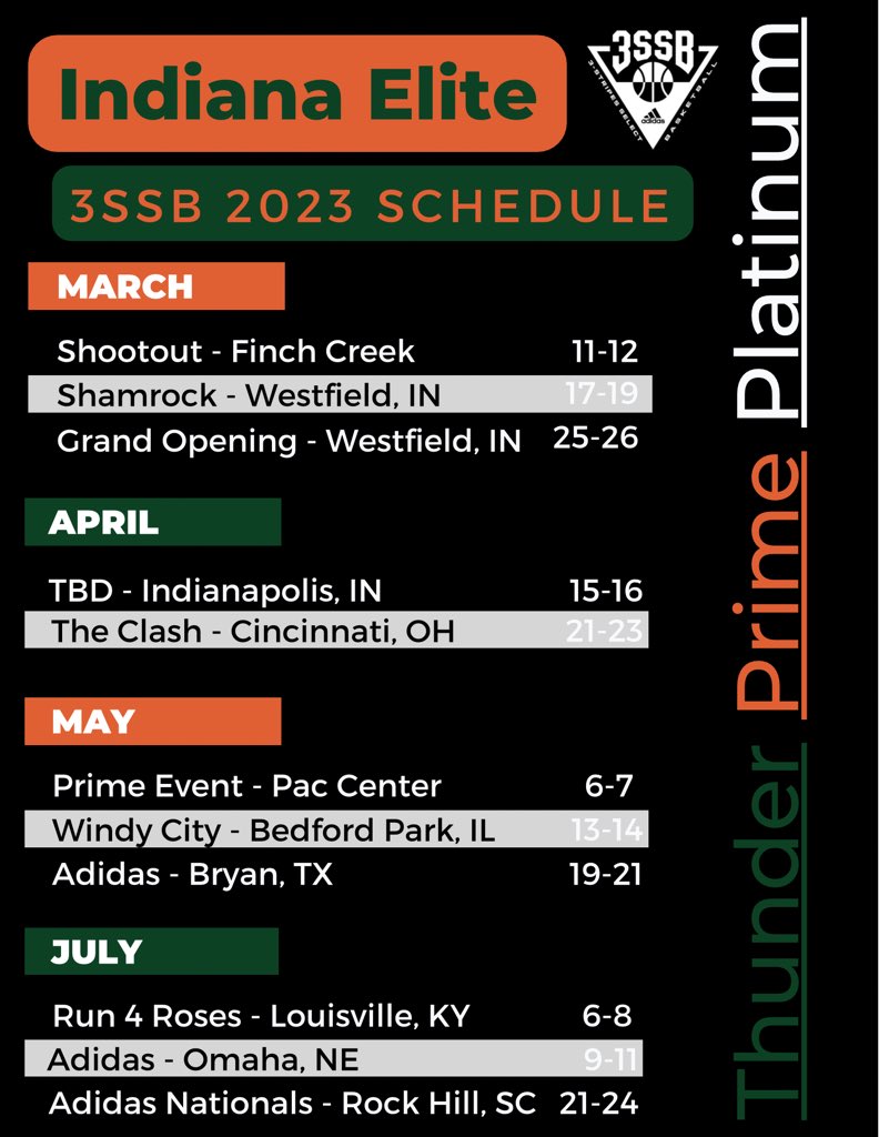RileySchell2028's tweet photo. 2023 schedule. Can’t wait!!! https://t.co/hPeOKTVkPz