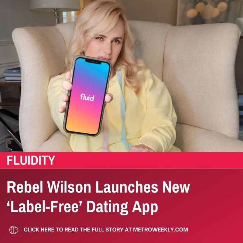 metroweekly's tweet photo. Rebel Wilson is getting ready to launch a new dating app called Fluid, which is open to everyone and allows users to date without worrying about labels. @popbanghugh reports.

https://t.co/GEsCDYz1ku https://t.co/46sKtivYv8