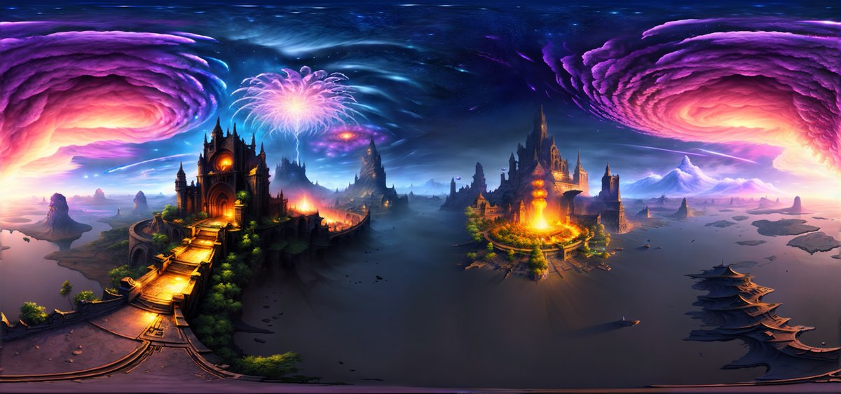 WKellingray's tweet image. The AI &apos;&apos;text to skybox&apos;&apos; generator is amazing! So quick with fantastic quality of images and styles, will be a gamechanger for digital art and game creation. #AIArtwork #BlockadeLabs #texttogame