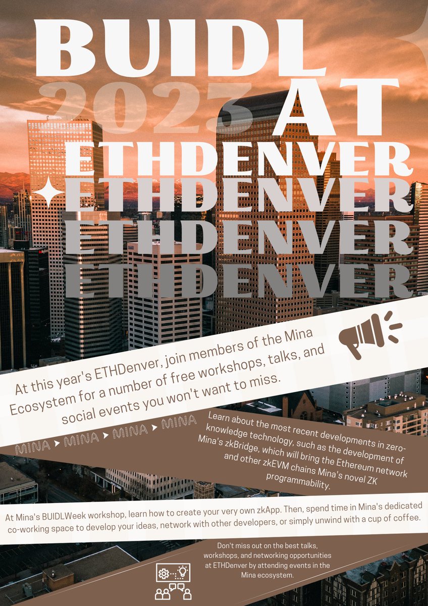 monsterindigo1's tweet photo. The huge event is coming!

@MinaProtocol #BUIDL #ETHDenver https://t.co/XFutpruRxC