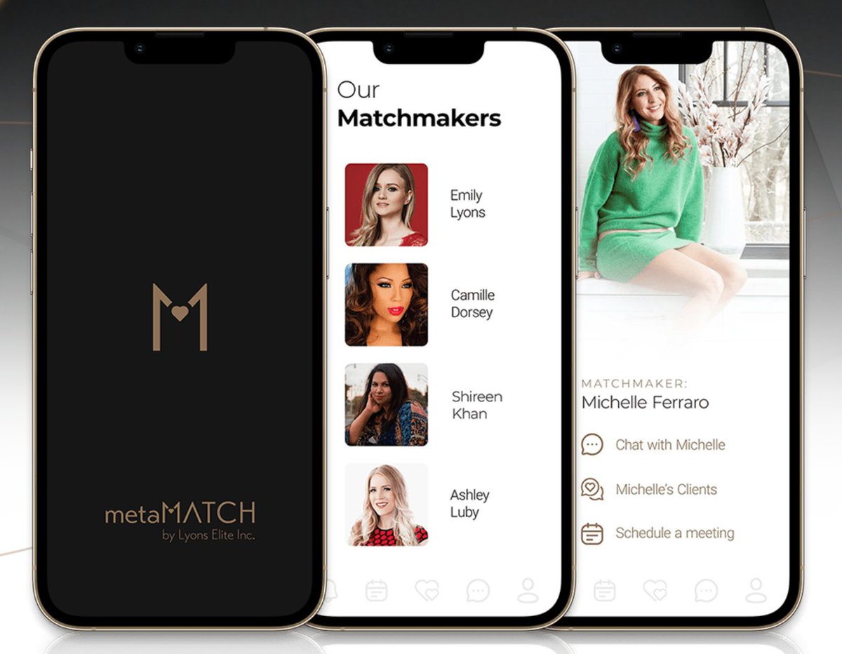 @DropMagnet @GhostKidDAO @BoredApeYC @Tinder @poapxyz @MetacubesDAO Do you know @LyonsElite?

It's a luxury matchmaking company 'for the high-level executive'. Or Degen? They are starting metaMATCH, 'a revolutionary web3 dating experience'. They should be live in Q4 2022, I'm wondering if the product is already shipped.

lyonselite.com/metamatch/
