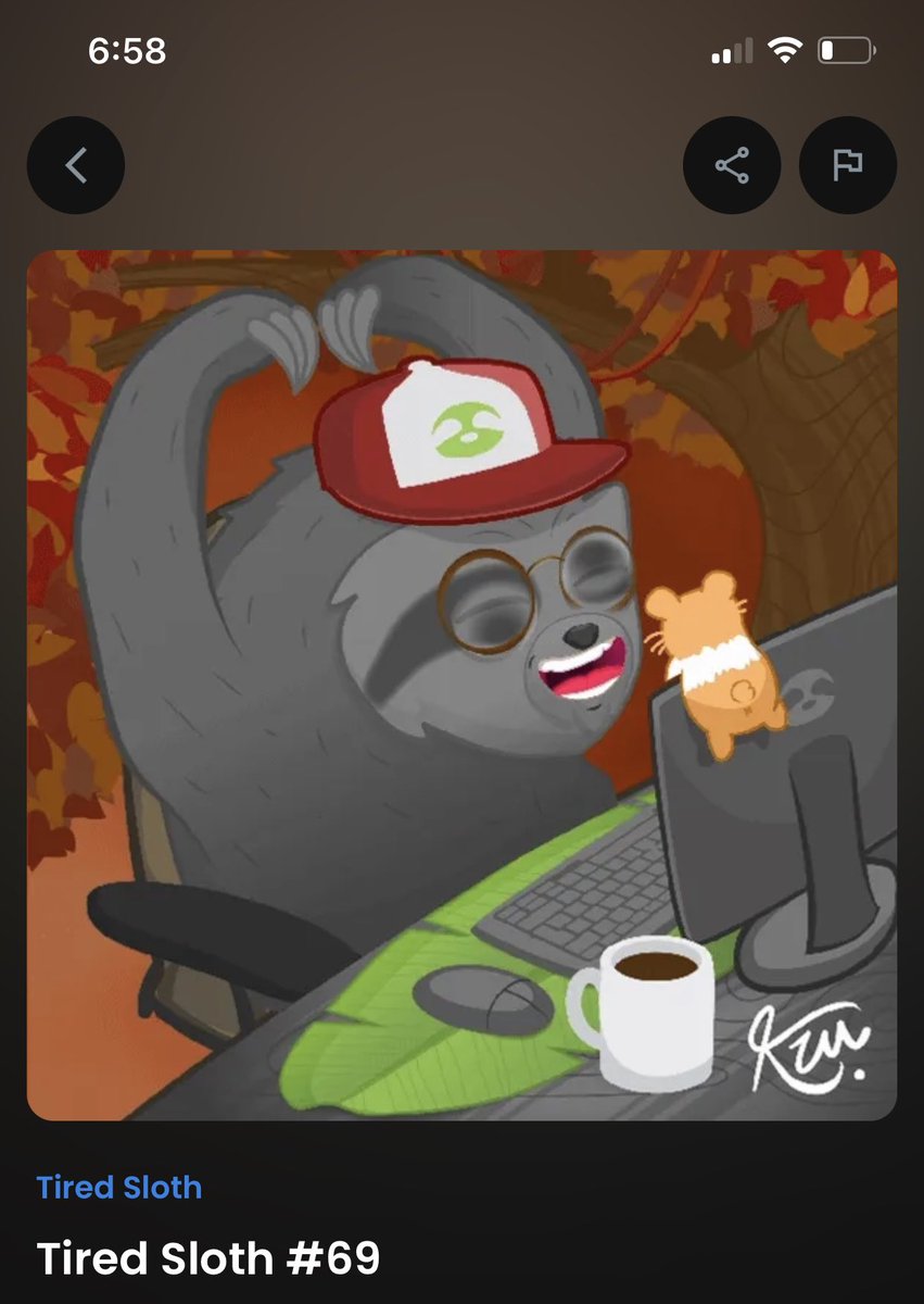 Cryptoloverabc's tweet photo. I am addicted to #sloths I have #tiredsloth @nftkzu #Luckysloth @nft_luckysloths and #CasualSloths @CasualSloths #NFT #SlothNFTs #NFTcollections #nftart #NFTCommmunity #SLOTH https://t.co/x9kmBHMeGj
