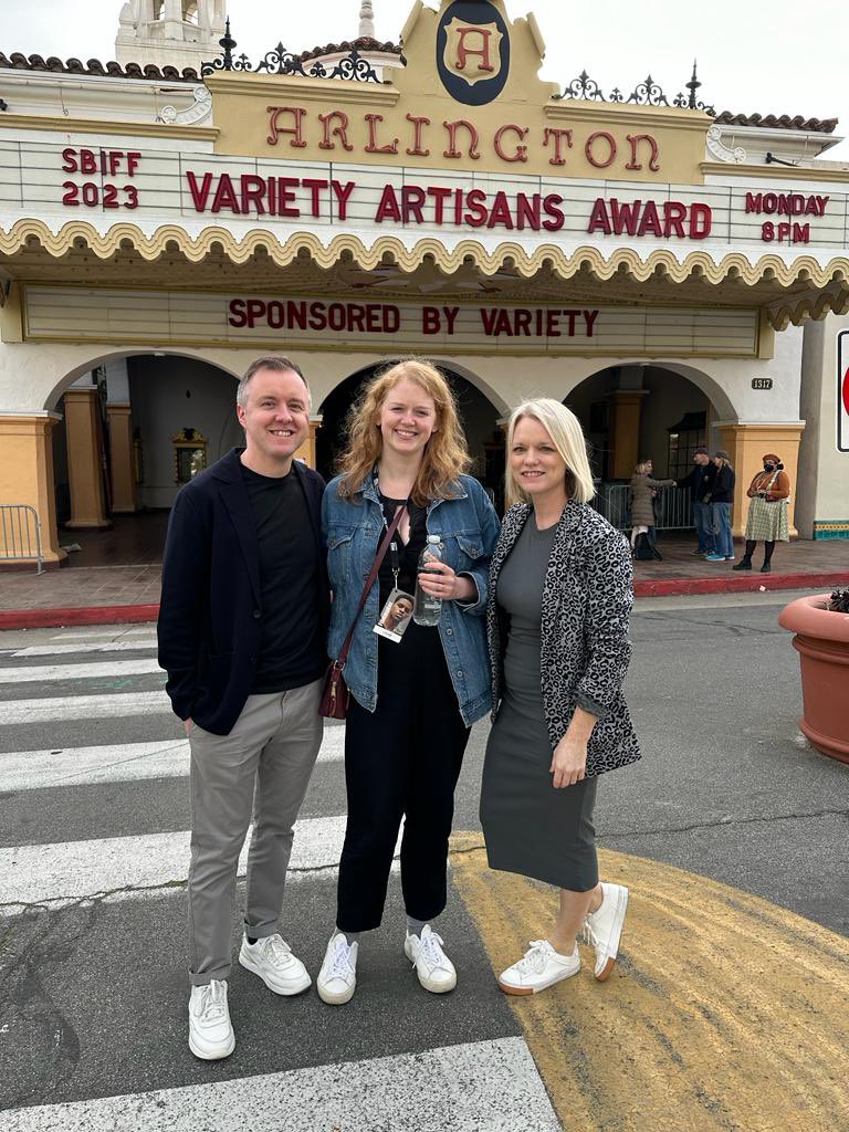 Met my old writing class pal @ColmBairead & his wife Cleona @SBIFF, apparently he has made his first feature. I told him not to be discouraged if it doesn’t do well and keep at it, someday he’ll get a lucky break. #irishfilm #ancailínciúin #SBIFF